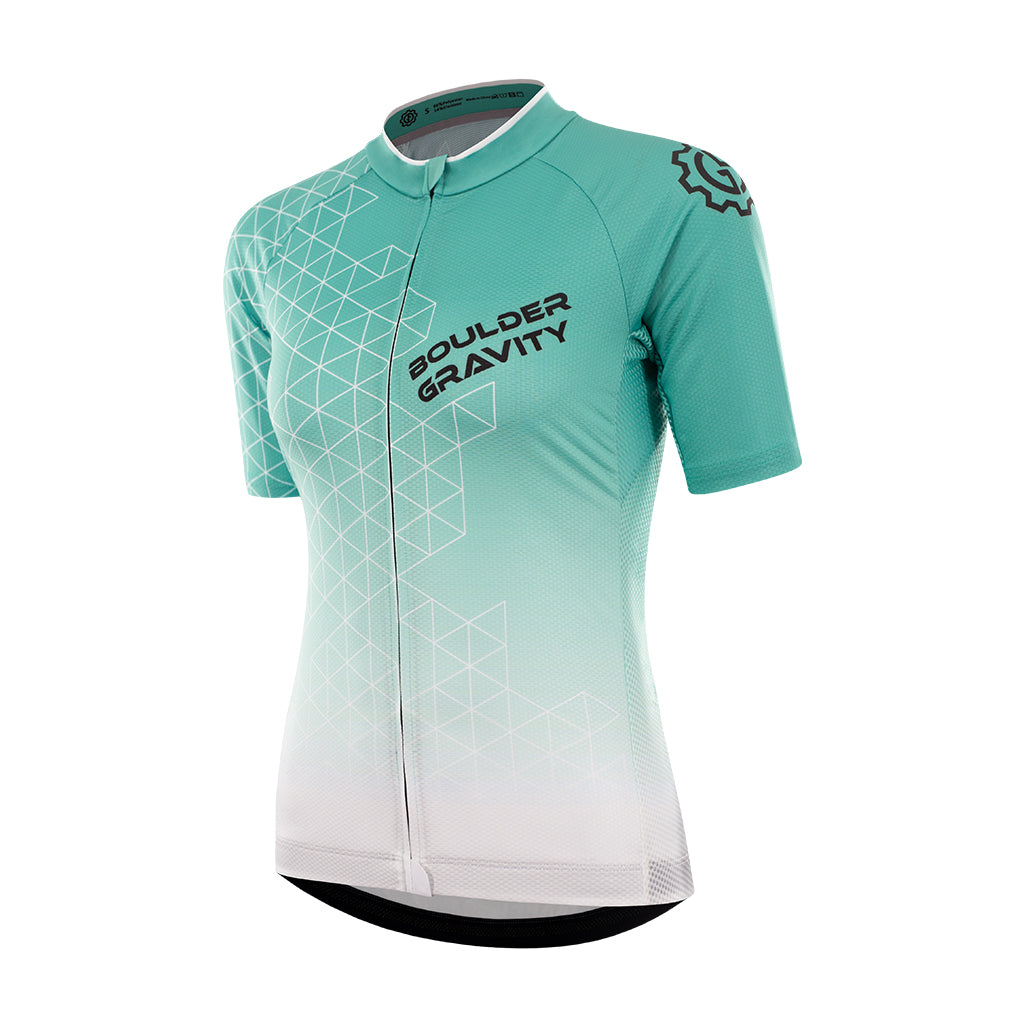top quality female cycling jersey with perfect fabric balance 