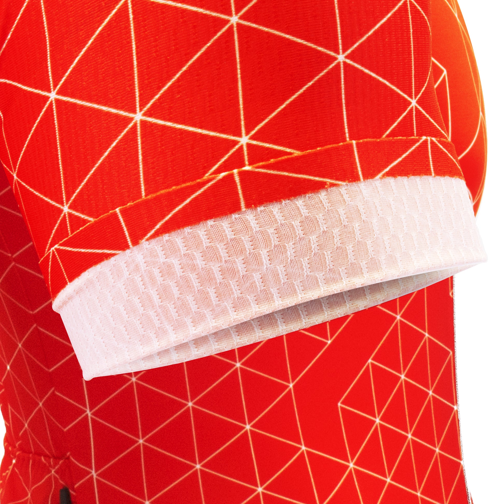 Our Premium Cycling Jersey has been designed to be lightweight, aero dynamic, fast drying, comfortable and boldly styled.
Premium Design and Construction - Heat pressed seams at the neck, sleeve, and bottom hems.  Elastic gripper along hem.
High Quality Fabric - Fabrics are engineered for performance and durability. 
Race fit Designed for a tighter fit  - If you prefer looser fit size up.  See size chart.
Moisture Wicking & Breathable - Quick drying, and flexibility.
Full Zip - High quality YKK zipper & ful